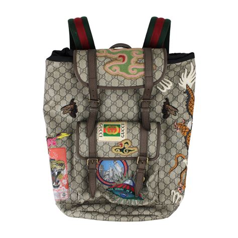 gucci embroidered backpack replica|vintage Gucci backpack.